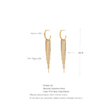 Lunaria Tassel Drop Earrings – Glamorous Long Dangle Statement | Huna Jewelry
