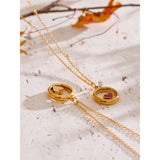 Brooke Round Pendant with Heart – Unique & Elegant Necklace  | Huna Jewelry