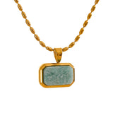 Cressida Natural Stone Pendant Necklace – Elegant & Stylish Jewelry | Huna Jewelry