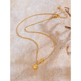 Amy Bead Pendant Necklace – Sleek Knotted & Minimalist Design | Huna Jewelry