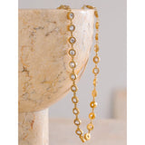 Mia Round Chain Necklace – Sparkling Cubic Zirconia Jewelry Gift | Huna Jewelry