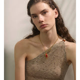 Naomi Fish and Chili Pendant Necklace – Unique Stylish Jewelry | Huna Jewelry