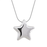 Starlight Stainless Steel Pendant Necklace – Celestial Elegance | Huna Jewelry