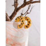 Annalise 30mm C-Shape Heart Earrings – Waterproof, Modern & Chic | Huna Jewelry