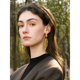 Dolores Leaf Drop Earrings – Elegant Dangle, Water Resistant Design | Huna Jewelry