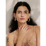 Ivanka C-Shape Hoop Earrings – Modern & Hypoallergenic Jewelry | Huna Jewelry