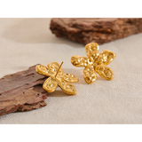 Helena Flower Stud Earrings – Timeless Floral Style for Everyday Wear | Huna Jewelry
