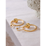 Eleanora Pendulum Drop Earrings – Stylish Stainless Steel Design | Huna Jewelry