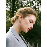 Kourtney Minimalist U-Shape Huggie Earrings – Sleek Everyday Elegance | Huna Jewelry