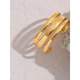 Zora Gold Cuff Bracelet – Bold Wide Statement Bangle Jewelry | Huna Jewelry