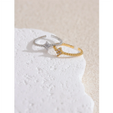 Zircon Grace Ring – Elegant Sparkle | Huna Jewelry