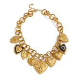 Amelia Heart Pendant Necklace – Floral Charm Chain Jewelry | Huna Jewelry
