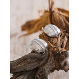 Odah Square Stud Earrings – Classy Design with Mini Zirconia Line | Huna Jewelry
