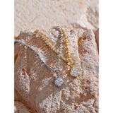 Eloise Cubic Zirconia Beaded Necklace – Waterproof & Sparkling Design | Huna Jewelry