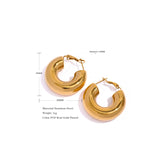 Meredith Chunky Gold Hoop Earrings – Bold Minimalist Jewelry | Huna Jewelry