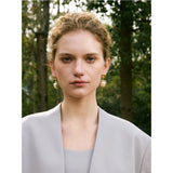 Aspen Round Drop Earrings – Hypoallergenic & Elegant Dangle Jewelry | Huna Jewelry