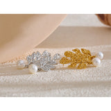 Octavia Leaves Pearl Earrings – Hypoallergenic, Classic & Stylish | Huna Jewelry