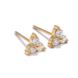 Greer Flower Stud Earrings – Sparkly & Elegant Daily Jewelry | Huna Jewelry