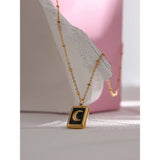 Skylar Moon Pendant Necklace – Waterproof Rectangle Charm Jewelry | Huna Jewelry