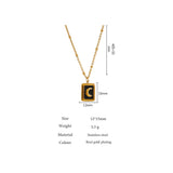 Skylar Moon Pendant Necklace – Waterproof Rectangle Charm Jewelry | Huna Jewelry