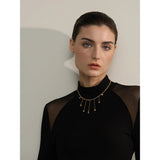 Sloane Star & Moon Drop Pendant – Dainty Link Chain Necklace | Huna Jewelry