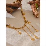 Sloane Star & Moon Drop Pendant – Dainty Link Chain Necklace | Huna Jewelry