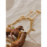 Sloane Star & Moon Drop Pendant – Dainty Link Chain Necklace | Huna Jewelry