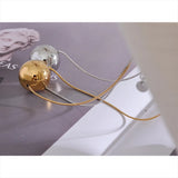 Sofia Ball Pendant Necklace – Sleek Clavicle Chain Jewelry for Women | Huna Jewelry