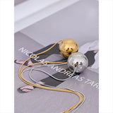 Sofia Ball Pendant Necklace – Sleek Clavicle Chain Jewelry for Women | Huna Jewelry