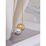 Sofia Ball Pendant Necklace – Sleek Clavicle Chain Jewelry for Women | Huna Jewelry