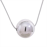 Sofia Ball Pendant Necklace – Sleek Clavicle Chain Jewelry for Women | Huna Jewelry