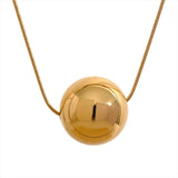Sofia Ball Pendant Necklace – Sleek Clavicle Chain Jewelry for Women | Huna Jewelry