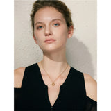 Sophia Hollow Circle Pendant – Minimalist Collar Necklace for Women | Huna Jewelry