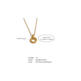 Sophia Hollow Circle Pendant – Minimalist Collar Necklace for Women | Huna Jewelry