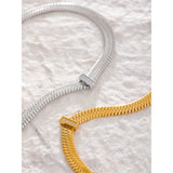 Stevie Snake Chain Necklace – Sleek & Sparkling Jewelry | Huna Jewelry