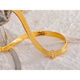 Stevie Snake Chain Necklace – Sleek & Sparkling Jewelry | Huna Jewelry