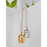 Storm Rectangle Pendant Necklace – Engraved Meaningful Jewelry | Huna Jewelry