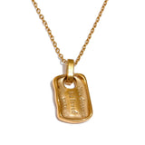 Storm Rectangle Pendant Necklace – Engraved Meaningful Jewelry | Huna Jewelry