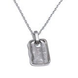 Storm Rectangle Pendant Necklace – Engraved Meaningful Jewelry | Huna Jewelry