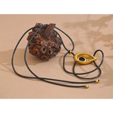 Suki Long Leather Necklace – Water Drop Pendant Statement Jewelry | Huna Jewelry