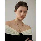 Sutton Star & Natural Pearl Necklace – Chic Pendant Jewelry | Huna Jewelry