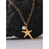 Sutton Star & Natural Pearl Necklace – Chic Pendant Jewelry | Huna Jewelry