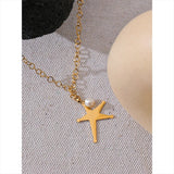 Sutton Star & Natural Pearl Necklace – Chic Pendant Jewelry | Huna Jewelry