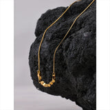 Tara Square Bead Chain Necklace – Sleek & Waterproof Jewelry | Huna Jewelry