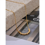 Tara Square Bead Chain Necklace – Sleek & Waterproof Jewelry | Huna Jewelry