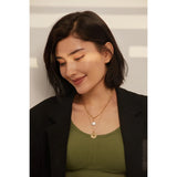 Taryn Star & Pearl Pendant Necklace – Layered Chain Statement Jewelry | Huna Jewelry