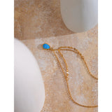 Tatum Blue Waterdrop Pendant Necklace – Dainty & Minimalist Jewelry | Huna Jewelry
