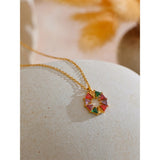 Tessa Rainbow Pendant Necklace – Colorful CZ Sparkle Jewelry Gift | Huna Jewelry