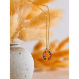 Tessa Rainbow Pendant Necklace – Colorful CZ Sparkle Jewelry Gift | Huna Jewelry