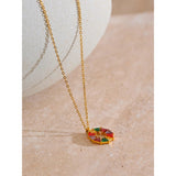 Tessa Rainbow Pendant Necklace – Colorful CZ Sparkle Jewelry Gift | Huna Jewelry